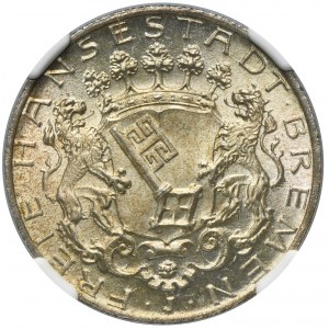 Germany, City of Bremen, 2 Mark Hamburg 1904 J - NGC MS66