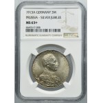 Germany, Kingdom of Prussia, Wilhelm II, 3 Mark Berlin 1913 A - NGC MS63+