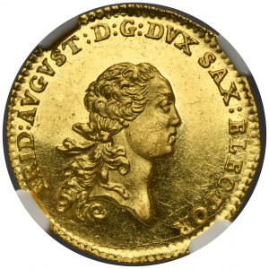 Germany, Saxony, Friedrich August III, Ducat Dresden 1765 EDC - NGC MS62 - RARE