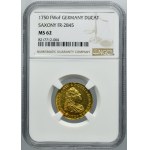 Augustus III of Poland, Ducat Dresden 1750 FWôF - NGC MS62
