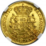 Augustus III of Poland, Ducat Dresden 1750 FWôF - NGC MS62