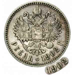 Russia, Nicholas II, Rouble Petersburg 1902 AP