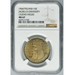 10 złotych 1964 Kazimierz Wielki - NGC MS67 - wklęsły napis na awersie