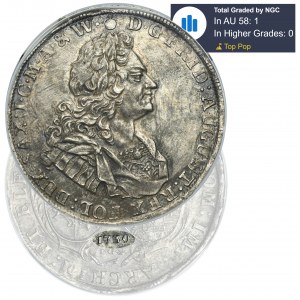 Augustus II the Strong, Thaler Dresden 1730 IGS - NGC AU58 - RARE