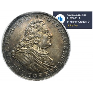 Augustus III of Poland, Thaler Dresden 1738 FWôF - NGC MS63 - SUPERB