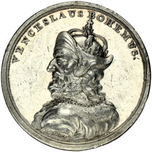 Medal from the Royal Suite, Wenceslaus II of Bohemia - RARE, SILVER, Holzhaeusser