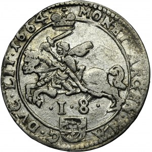 John II Casimir, 1/4 Thaler Vilnius 1664 - RARE, ex. Potocki