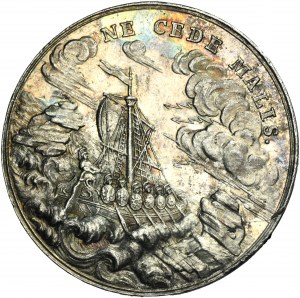 Poniatowski, Medal Ne Cede Malis 1770 - VERY RARE, Holzhaeusser