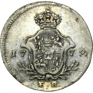 Poniatowski, Probe strike ducat in silver Warsaw 1779 EB - VERY RARE