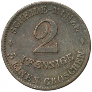 Germany, Duchy of Saxony-Coburg and Gotha, Ernst II, 2 Pfennig Dresden 1852 F