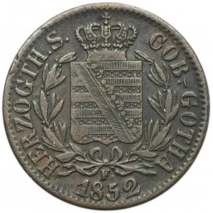 Germany, Duchy of Saxony-Coburg and Gotha, Ernst II, 2 Pfennig Dresden 1852 F