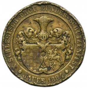 Silesia, Prussian rule, Wilhelm I, Medal on the occasion of the 10th shooting competition Jauer 1884