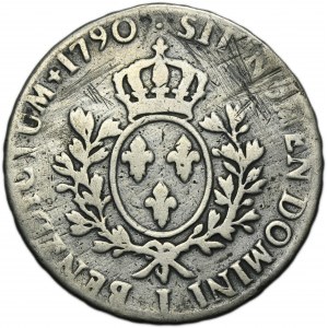 France, Louis XVI, Ecu Limoges 1790 I
