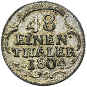 Germany, Duchy of Saxe-Coburg-Saalfeld, Franz Friedrich Anthony, 1/48 Thaler Saalfeld 1804