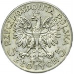Głowa Kobiety, 5 złotych Warszawa 1932 - RZADKIE