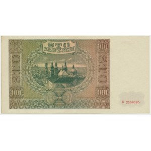 100 złotych 1941 - DESTRUKT - ODWRÓCONY ZNAK WODNY - RZADKOŚĆ