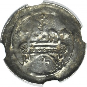 France, Bishopric of Strasbourg, Denarius undated - RARE - NGC MS62