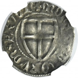 Teutonic Order, Ulrich von Jungingen, Schilling undated - RARE - NGC VF35