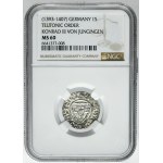 Teutonic Order, Konrad III von Jungingen, Schilling undated - NGC MS60