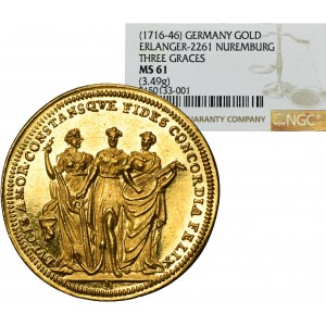 Germany, City of Nuremberg, Medal ducat weight undated - NGC MS61 - VERY RARE