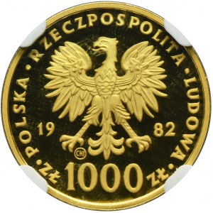 1.000 złotych 1982 Jan Paweł II - NGC PF69 ULTRA CAMEO