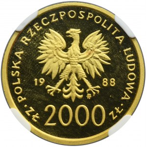 2.000 złotych 1988 X Lat Pontyfikatu Jan Paweł II - NGC PF67 ULTRA CAMEO