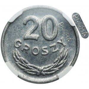 PRÓBA ALUMINIUM, 20 groszy 1949 - NGC MS64 - RZADKIE