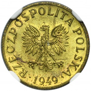 PRÓBA MOSIĄDZ, 2 grosze 1949 - NGC MS63 - BARDZO RZADKIE