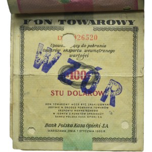 Pewex Merchandise Vouchers, livret original - 1 cent à $100 1960 (10pc) - RARE