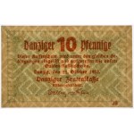 Danzig, 10 Pfennige 1923 - October - watermark ZIGZAG - PMG 67 EPQ - RARE