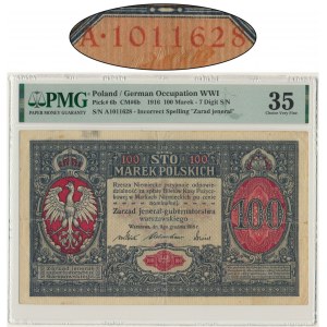 100 marks 1916 - General - 7 figures - PMG 35 - natural