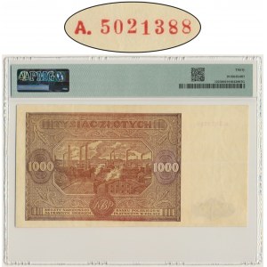 1.000 złotych 1946 - A. - PMG 30 - rzadka odmiana