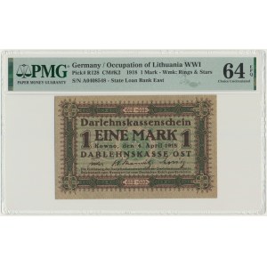 Kowno, 1 Mark 1918 - A - PMG 64 EPQ