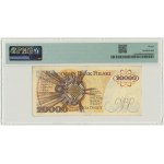 20.000 złotych 1989 - AF - DESTRUKT - zdwojony numerator - PMG 30