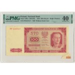 100 złotych 1948 - FP - DESTRUKT - motylek - PMG 40