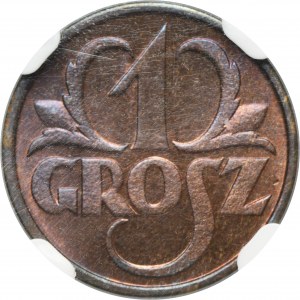 1 grosz 1930 - NGC MS66 RB