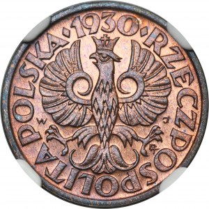 1 grosz 1930 - NGC MS66 RB