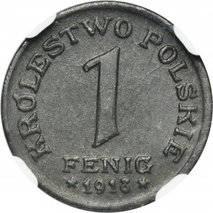 Polish Kingdom, 1 pfennig 1918 - NGC MS66