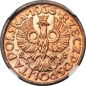 1 grosz 1935 - NGC MS65 RD