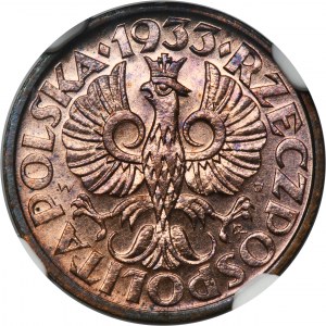 1 grosz 1933 - NGC MS66 RB