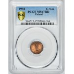 1 grosz 1938 - PCGS MS67 RD