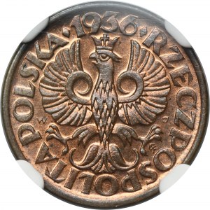 1 grosz 1936 - NGC MS65 RB
