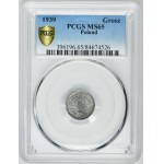 German Occupation, 1 grosz 1939 - PCGS MS65