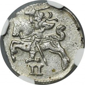 Sigismund II August, 2 Denarius Vilnius 1566 - NGC MS63