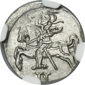 Sigismund II August, 2 Denarius Vilnius 1570 - NGC MS62
