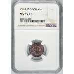 2 grosze 1933 - NGC MS65 RB