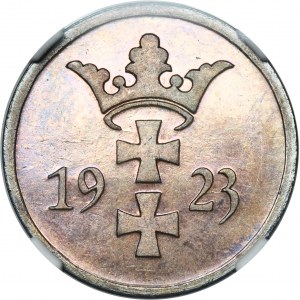 Free City of Danzig, 2 pfennige 1923 - NGC PF64 RB - PROOF