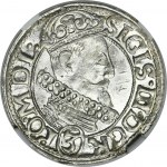 Sigismund III Vasa, 3 Kreuzer Krakau 1617 - NGC MS64