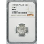 Poniatowski, 3 Groschen Danzig 1765 REOE - NGC MS65 - RARE