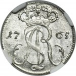 Poniatowski, 3 Groschen Danzig 1765 REOE - NGC MS65 - RARE